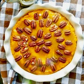 Sweet Potato Pie with Autumn Apple Fruit Spread and Pecans