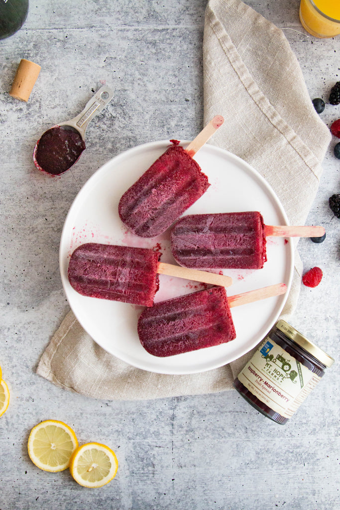 Red Sangria Raspberry Marionberry Popsicles
